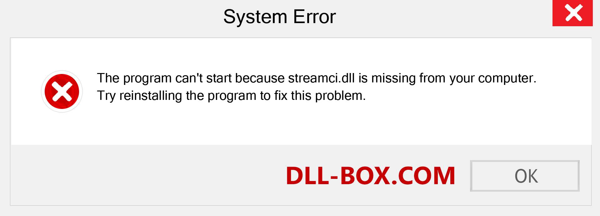  streamci.dll file is missing?. Download for Windows 7, 8, 10 - Fix  streamci dll Missing Error on Windows, photos, images